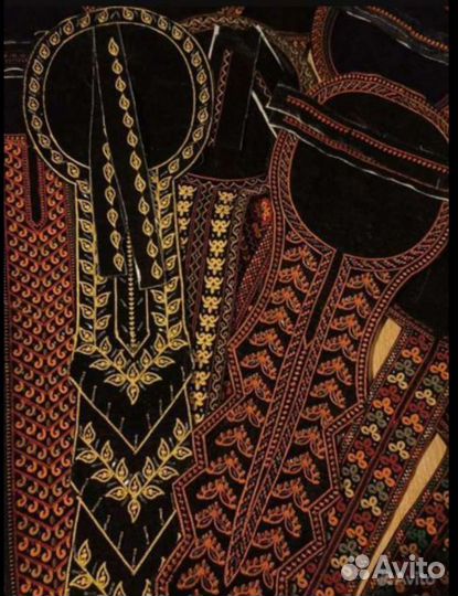 Туркменские воротники ручная работа