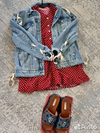 Denim костюм zara