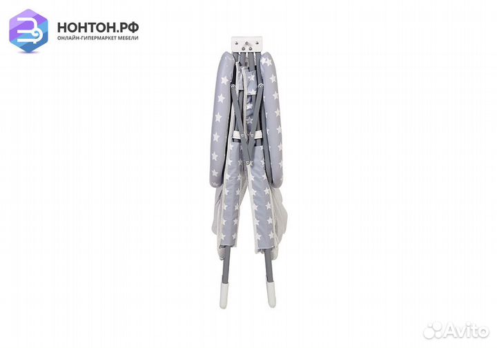 Манеж Comfort принт Звезды / серый / белый