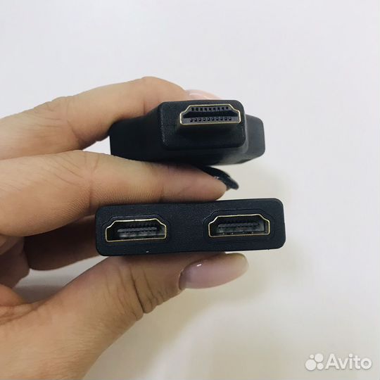 Сплиттер) hdmi (M) - 2 hdmi (F), на 2 дисплея