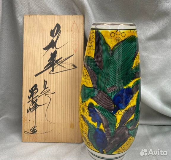 Японская ваза Кутани винтаж