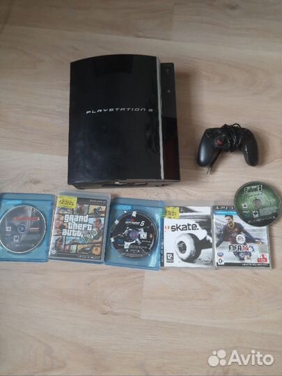 Sony playstation 3 (FAT 60 GB), прошиваемая+6 игр