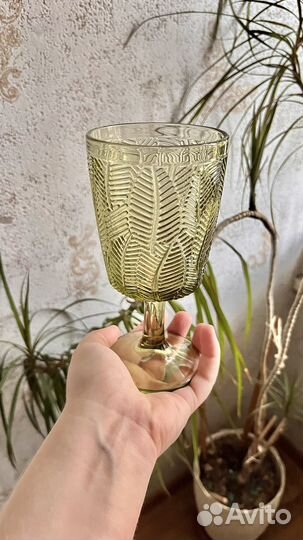 Бокалы с рельефным стеклом 2 шт