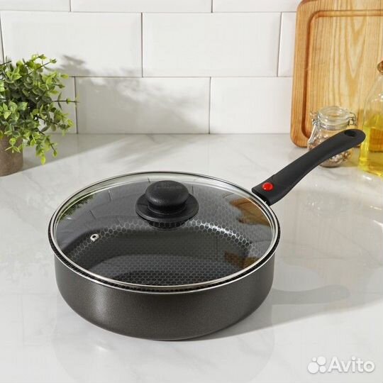 Сотейник Forever, d 26 см, стеклянная крышка, съём