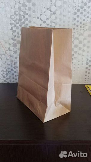 Пакет крафт прямоугольное дно