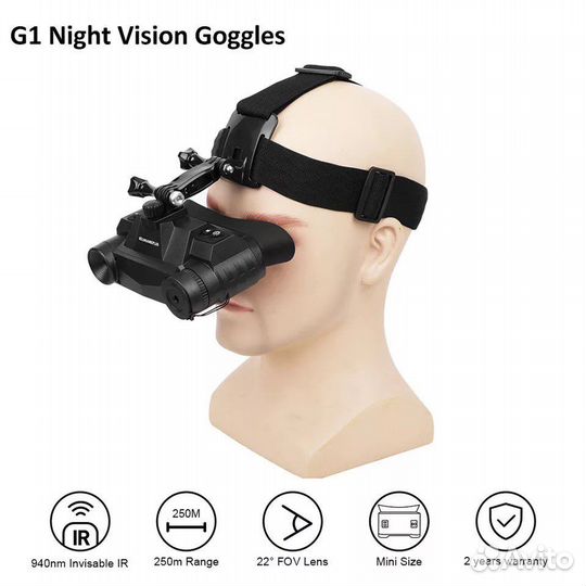 Прибор бинокль очки ночного видения на шлем