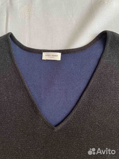 Новый удлиненный черный джемпер 50 Gerry Weber