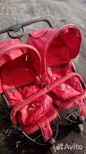 Детская двойная коляска
