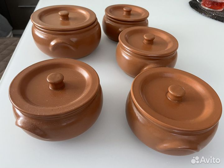 Горшки доя запекания керамические