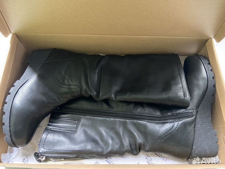 Сапоги зимние Respect новые 38-39 нат.кожа шерсть