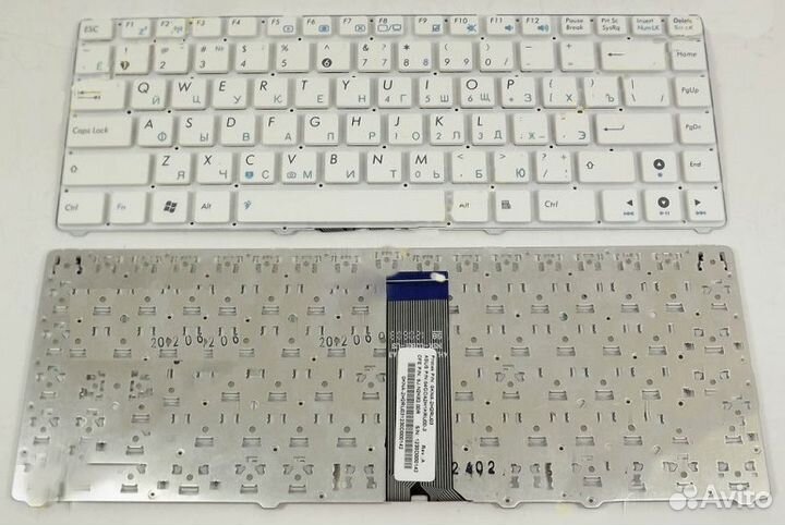 Клавиатура Asus UL20 1201 1215 белая без рамки