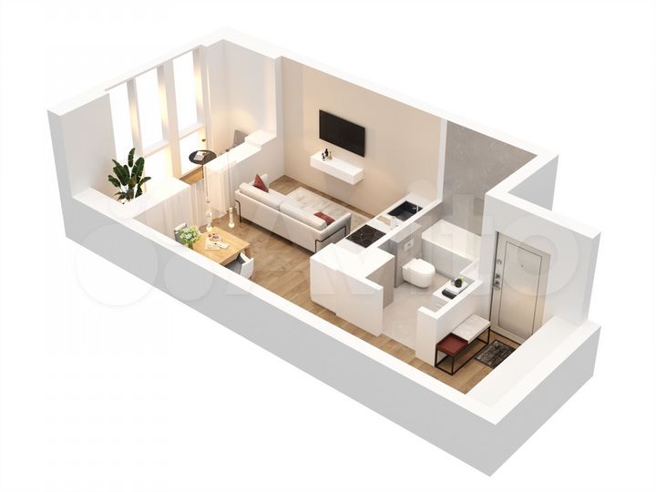 Квартира-студия, 28 м², 6/13 эт.