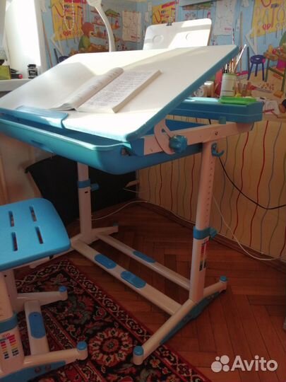 Стол-парта+стул для школьника 6-12 лет