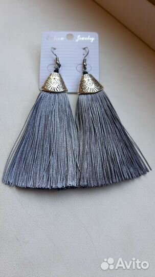 Серьги кисточки