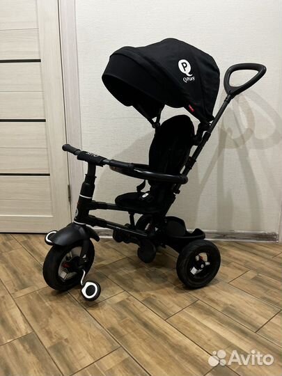 Детский трехколесный велосипед складной с ручкой