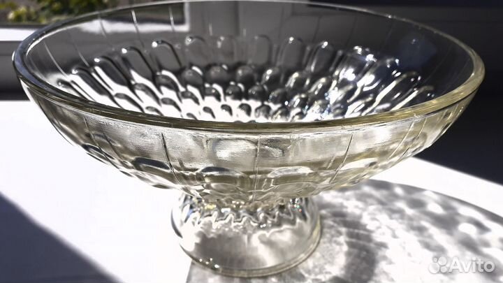 Ваза на ножке. Стекло. СССР