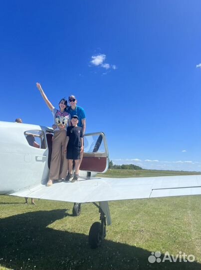 Полет на четырехместном самолете