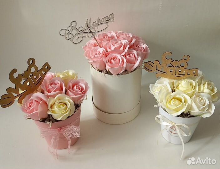 Букет из мыльных роз