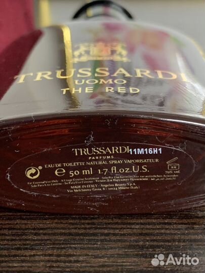 Туалетная вода Trussardi Uomo the Red