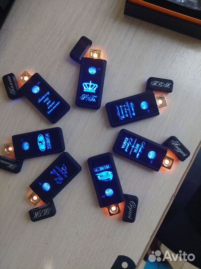 USB Зажигалка с гравировкой с неоновой надписью