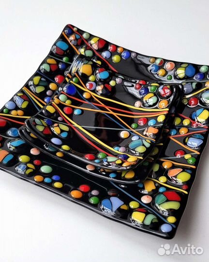 Квадратные тарелочки фьюзинг