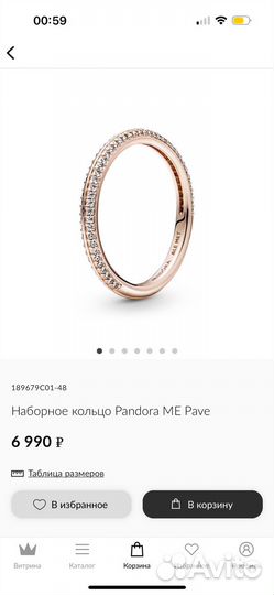 Кольцо pandora 