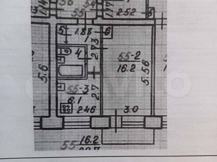 1-к. квартира, 30 м², 2/5 эт.