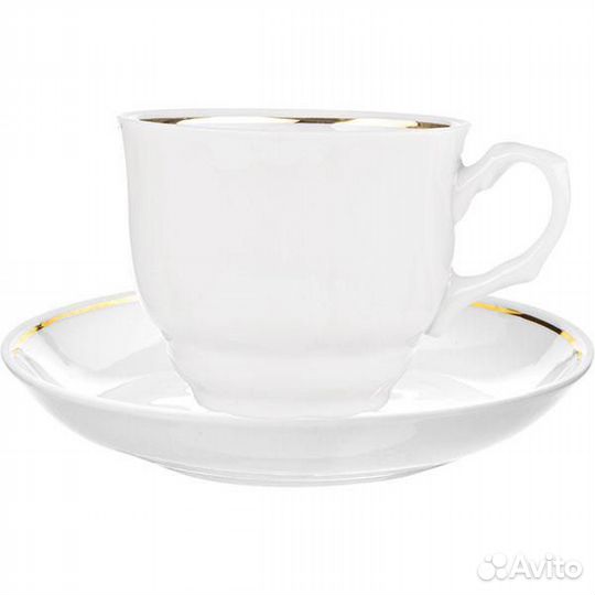 Пара чайная «Тюльпан»; фарфор; 250мл