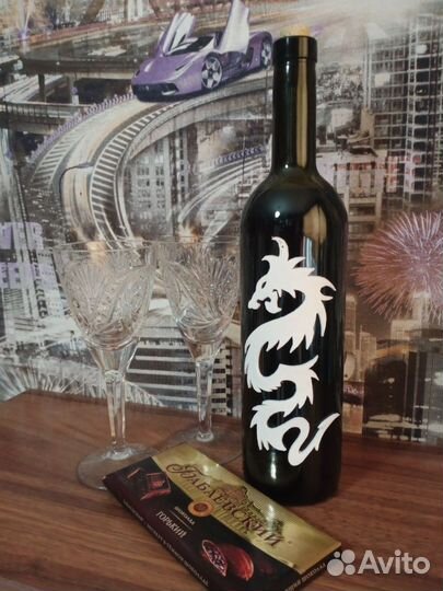 Дракон(декор на бутылку)