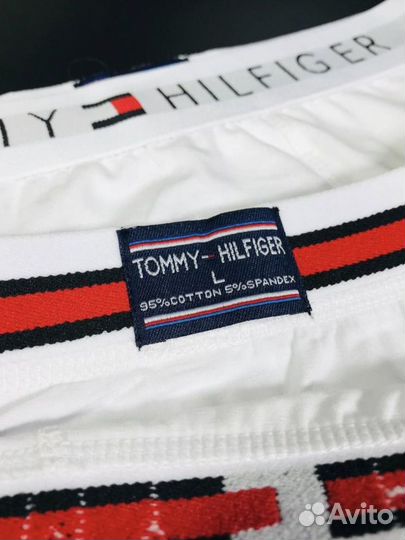 Трусы мужские tommy hilfiger белые хлопок арт.763