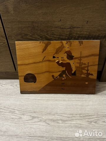 Настенное панно «пастушок» деревянное