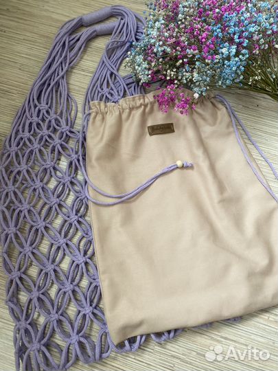 Сумка авоська макраме