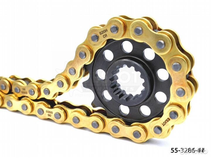 Цепь для мотоцикла esjot 520 HCR 114 звеньев золот