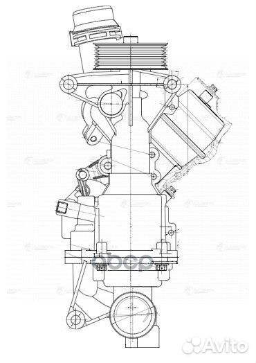 Насос водяной MB C(W205) /E(W213) 14- 1.6I/2.0I