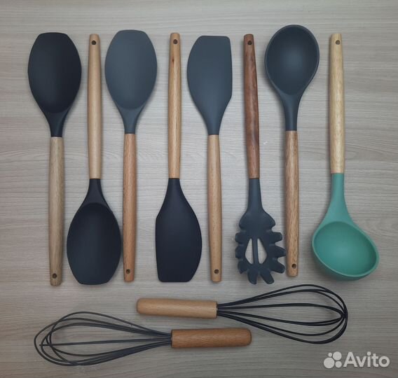 Кухонные принадлежности силиконовые ложка половник