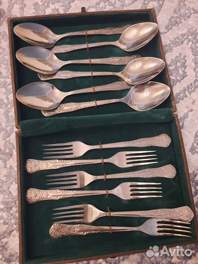 Мельхиоровые ложки вилки ножи СССР