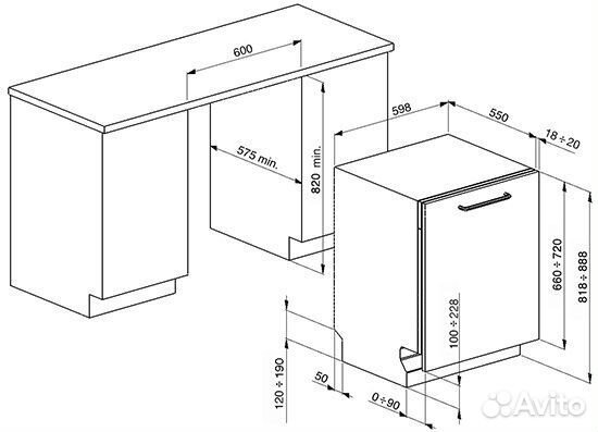 Посудомоечная машина Smeg ST733TL-2 Новая