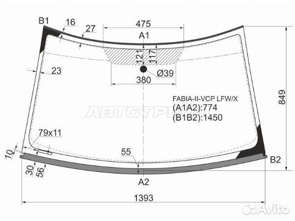 Стекло лобовое skoda roomster