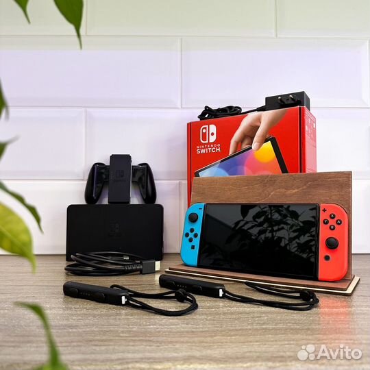 Прошитый Nintendo Switch Oled 64+128gb+Чип