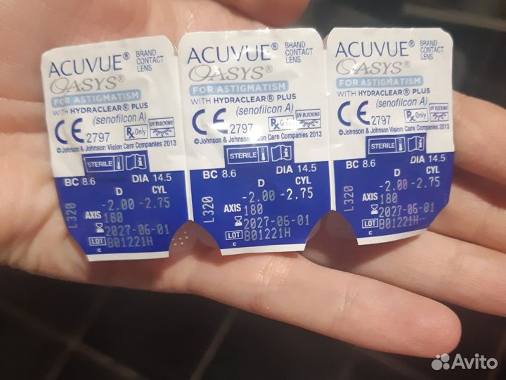Линзы астигматические acuvue for astigmatism