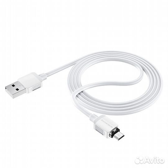 Кабель microUSB Borofone BX57 2.4А, магнитный белы
