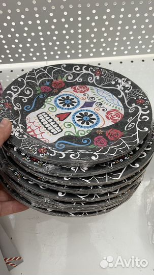 Одноразовые тарелки День мертвых 23 см