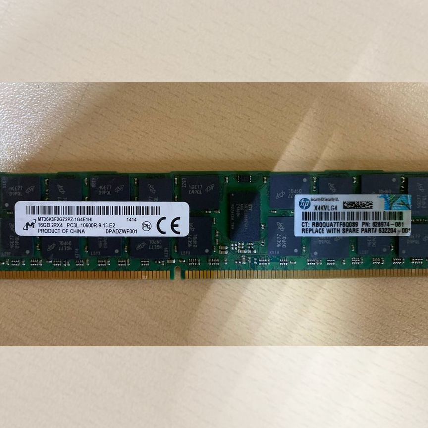 [MT36KSF2G72PZ-1G4] Pc3l-10600r 16gb Micron (Hpe) Mt36ksf2g72pz-1g4