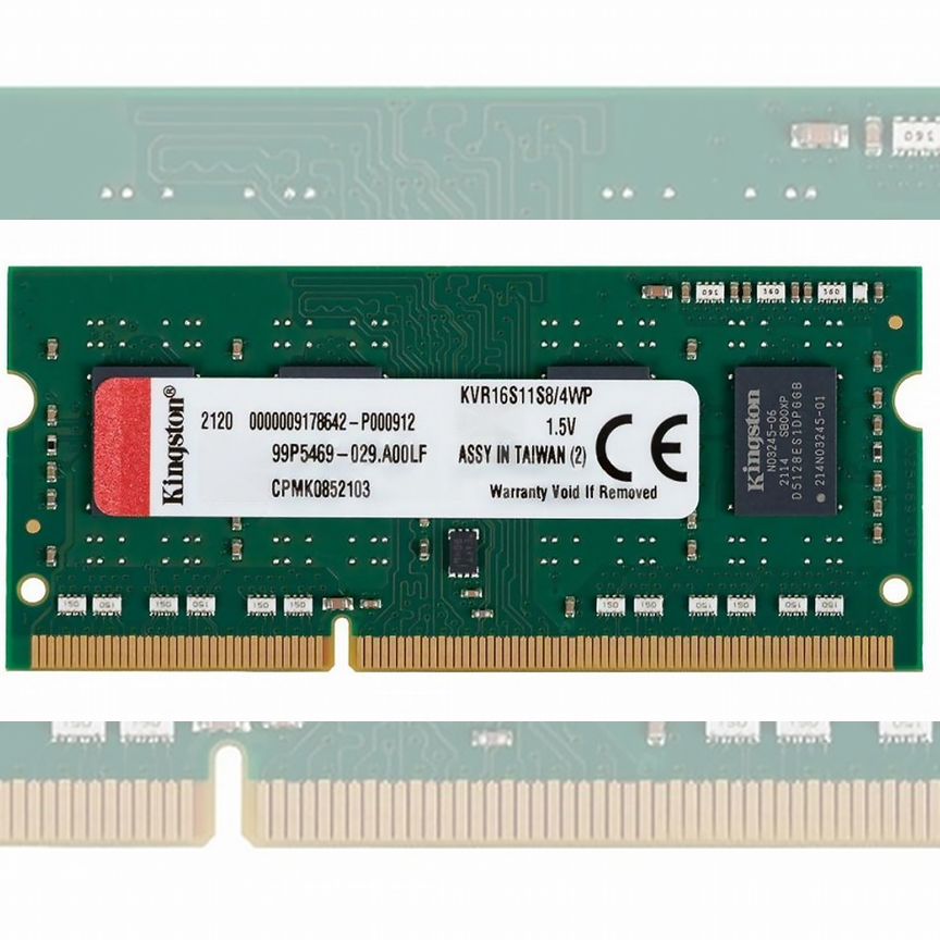 [KVR16S11S8/4WP] Оперативная Память Kingston 4gb Kvr16s11s8/4wp