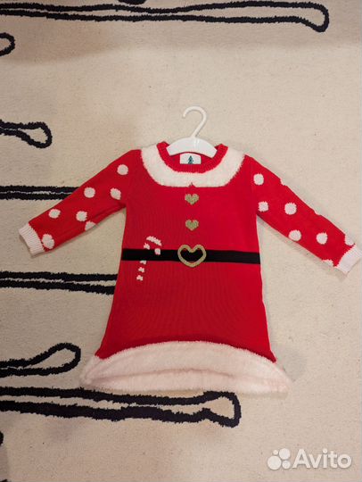 Платье Next George новогоднее для девочки 12мес