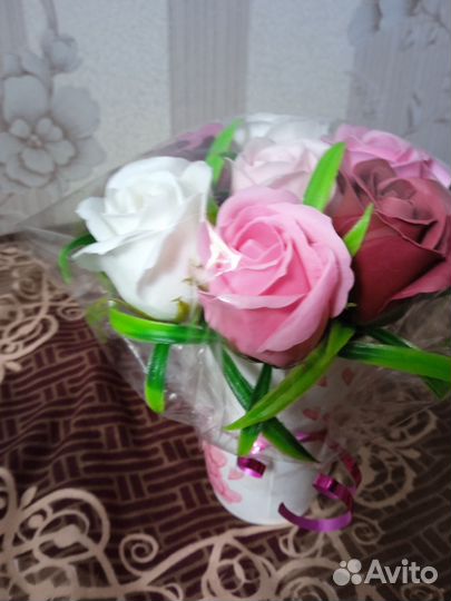Мыльные букеты розы