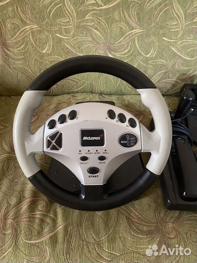 Sony playstation 1 + руль + 17 дисков