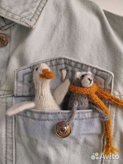 На заказ вязаные игрушки ручной работы гусь