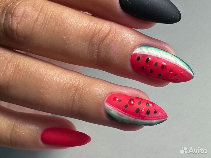 Наращивание ногтей, маникюр с коррекцией