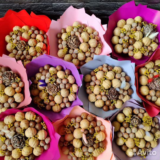 Съедобные букеты (из орехов и сухофруктов)